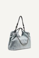 DKNY MABEL DENIM LARGE LOGO TOTE BAG