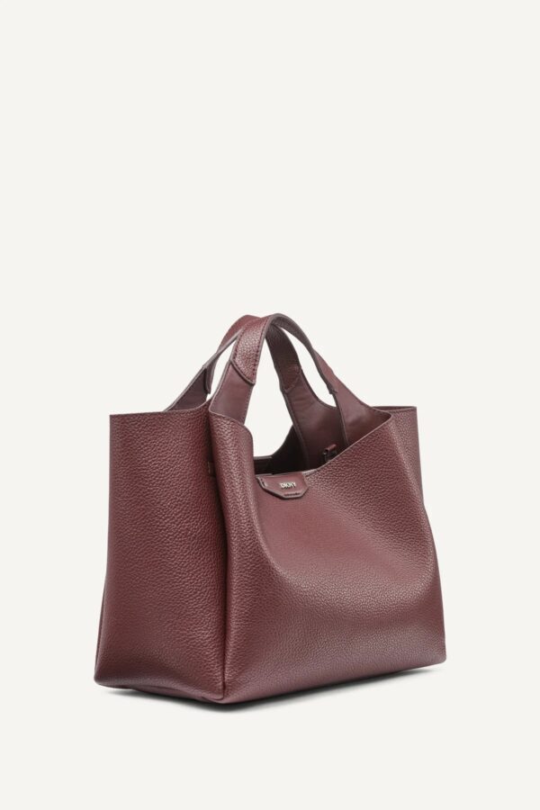 DKNY WILLA MINI SATCHEL BAG IN BORDEAUX