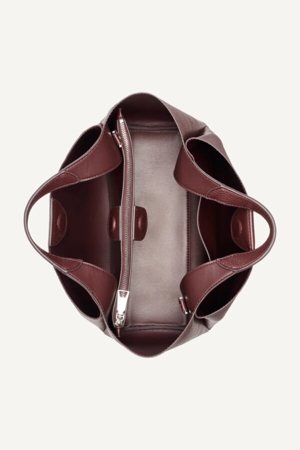DKNY WILLA MINI SATCHEL BAG IN BORDEAUX
