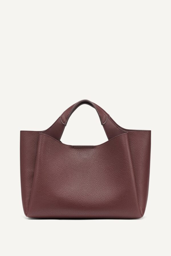 DKNY WILLA MINI SATCHEL BAG IN BORDEAUX