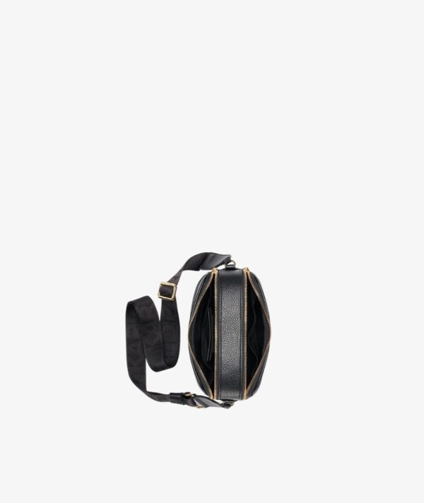 KARL LAGERFELD MAYBELLE CROSSBODY DEBOSS LOGO IN BLACK/GOLD