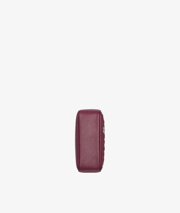 KARL LAGERFELD MAYBELLE CROSSBODY DEBOSS LOGO IN CHERRY PLUM