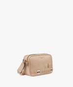 KARL LAGERFELD MAYBELLE CROSSBODY DEBOSS LOGO IN WHITE PEPPER