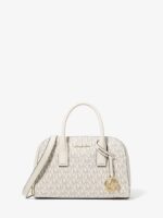 MICHAEL KORS ASHTON SMALLBAG SIGNATURE LOGO MESSENGER IN CREAM