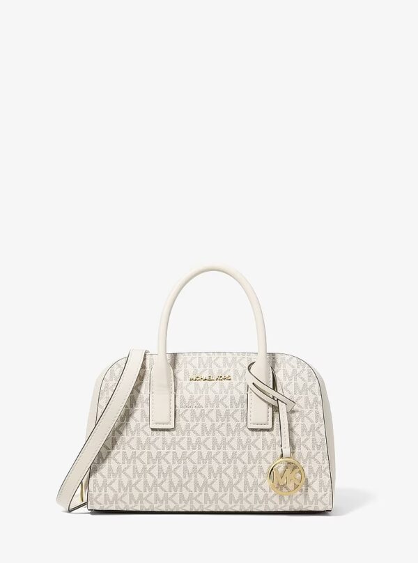 MICHAEL KORS ASHTON SMALLBAG SIGNATURE LOGO MESSENGER IN CREAM