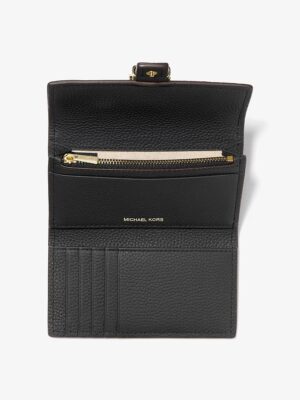 Michael Kors Nolita Medium Pebbled Leather Tri-Fold Wallet in Black 2