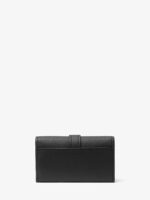 Michael Kors Nolita Medium Pebbled Leather Tri-Fold Wallet in Black