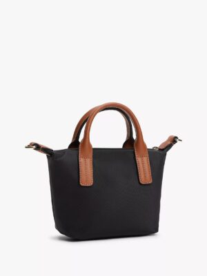 TOMMY HILFIGER MONOGRAM MICRO TOTE BAG IN BLACK 3