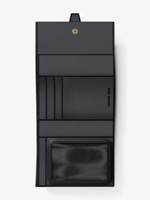 Michael Kors Greenwich Medium Saffiano Leather Trifold Wallet in Black 2