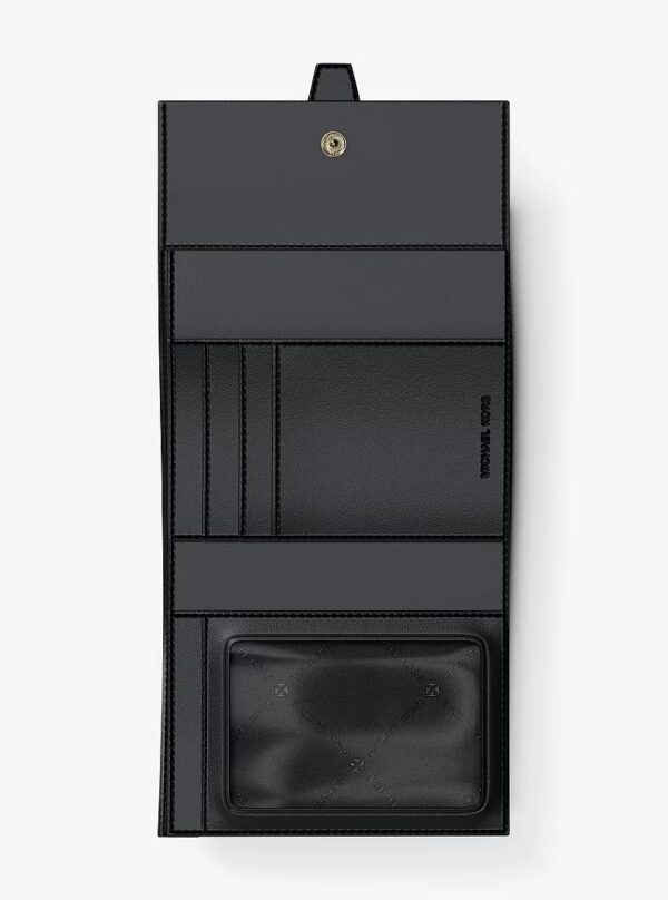 Michael Kors Greenwich Medium Saffiano Leather Trifold Wallet in Black