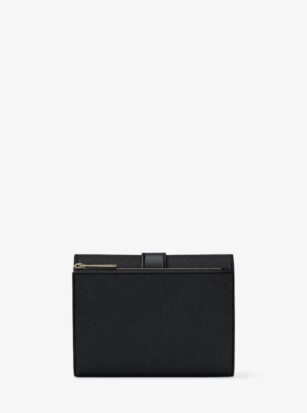 Michael Kors Greenwich Medium Saffiano Leather Trifold Wallet in Black