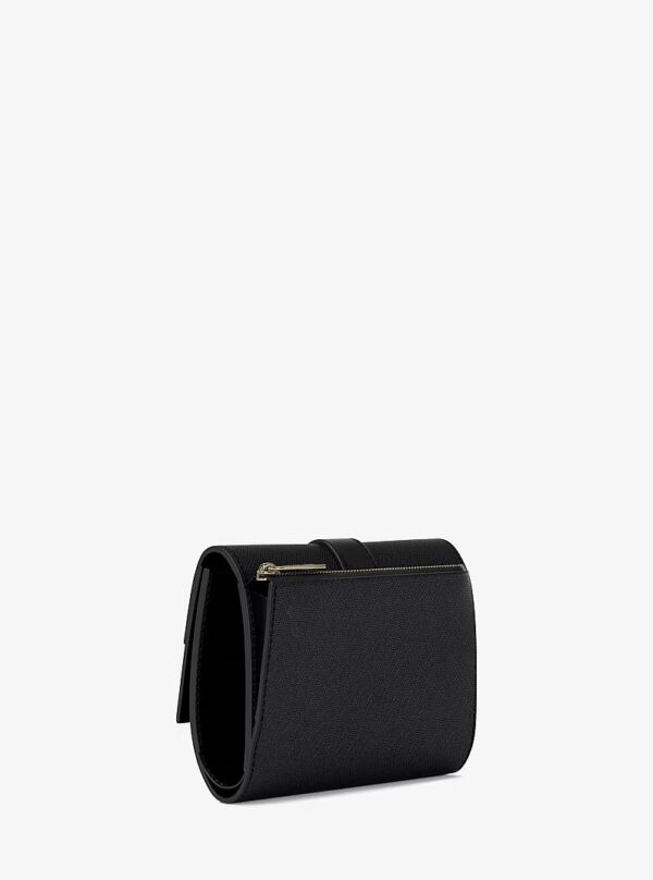 Michael Kors Greenwich Medium Saffiano Leather Trifold Wallet in Black