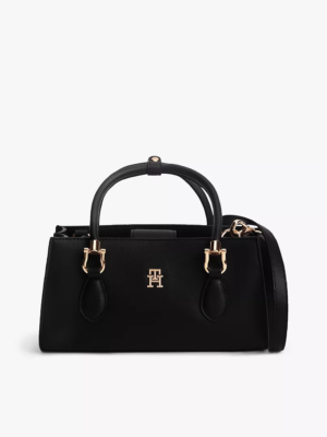 Tommy Hilfiger Monogram Mini Satchel Bag in Black