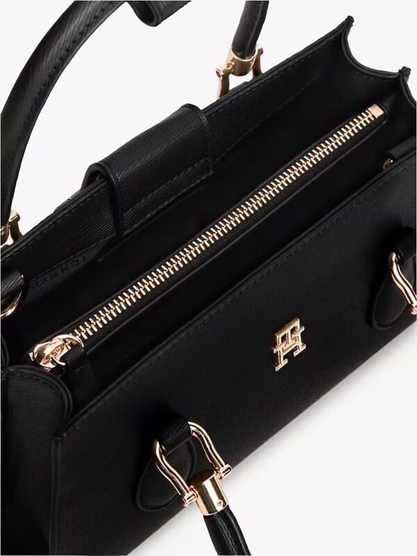 Tommy Hilfiger Monogram Mini Satchel Bag in Black